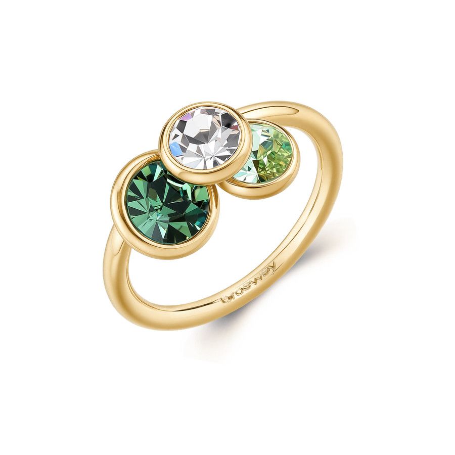 Brosway Anello Acciaio Gold Cristalli Multicolor Symphonia