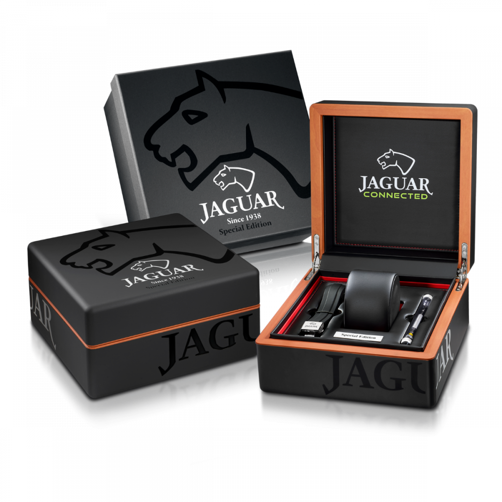 Jaguar Orologio Connected Uomo Acciaio e Pelle Nero