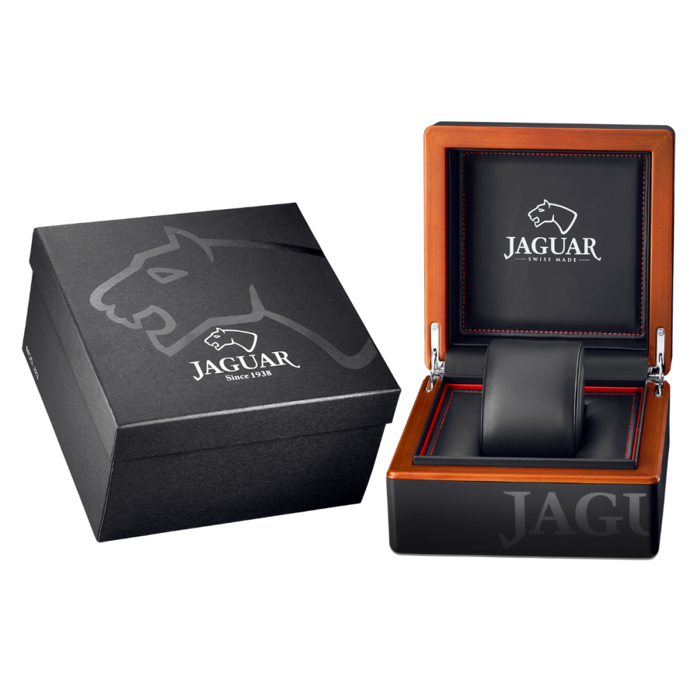 Jaguar Orologio Cronografo Acciaio Nero Quadrante Nero