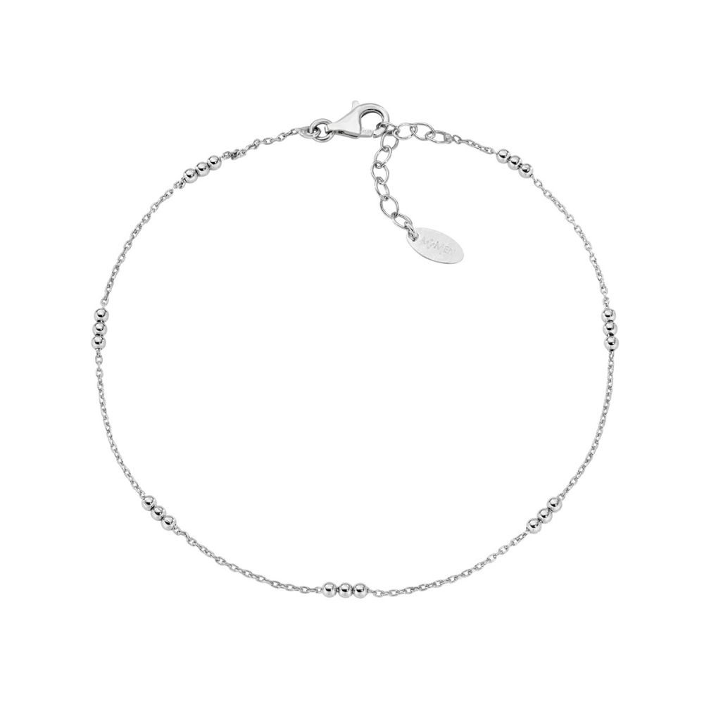 Amen Cavigliera Argento Sfere Rodiate