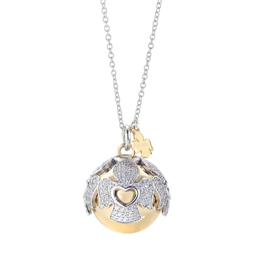 Amen Collana Chiama Angeli Argento Gold con Angeli