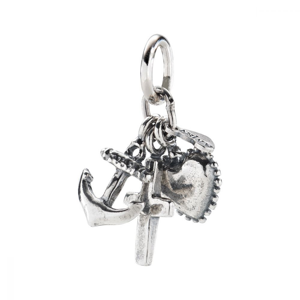 Amen Charm Donna Argento Brunito Fede Speranza Carità