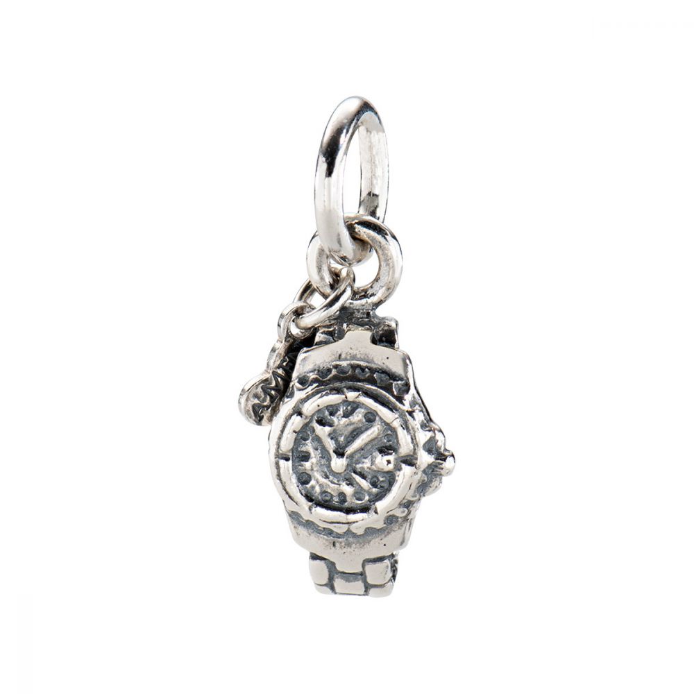 Amen Charm Donna Argento Brunito Orologio