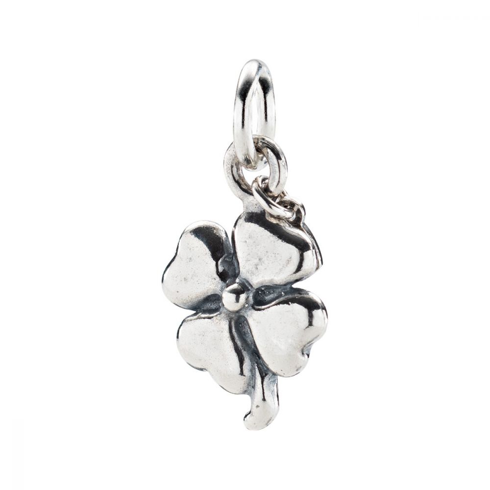Amen Charm Donna Argento Brunito Quadrifoglio