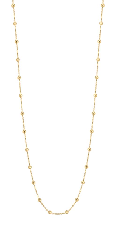 Luca Barra Collana Acciaio Gold Sfere 3 mm