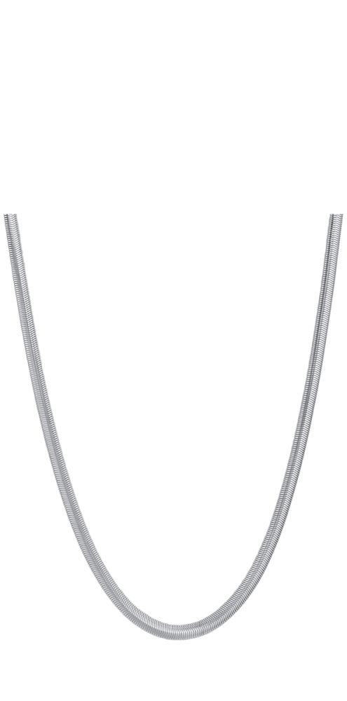 Luca Barra Collana Acciaio Maglia 5X2 mm