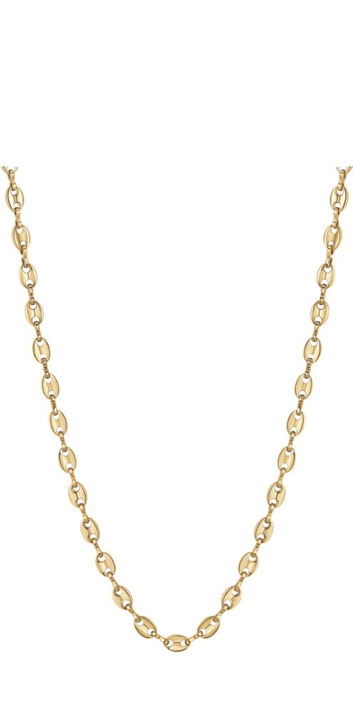 Luca Barra Collana Acciaio Gold Maglia 5 mm