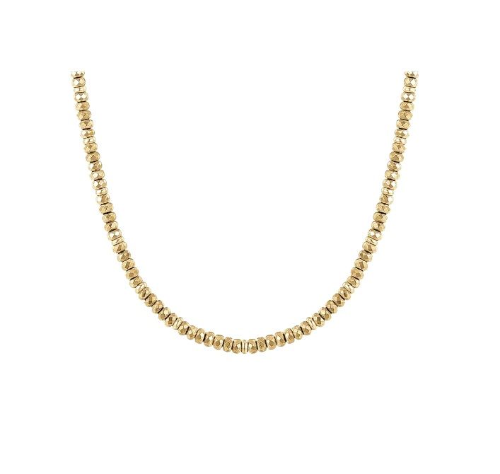 Luca Barra Collana Acciaio Gold con Ematite