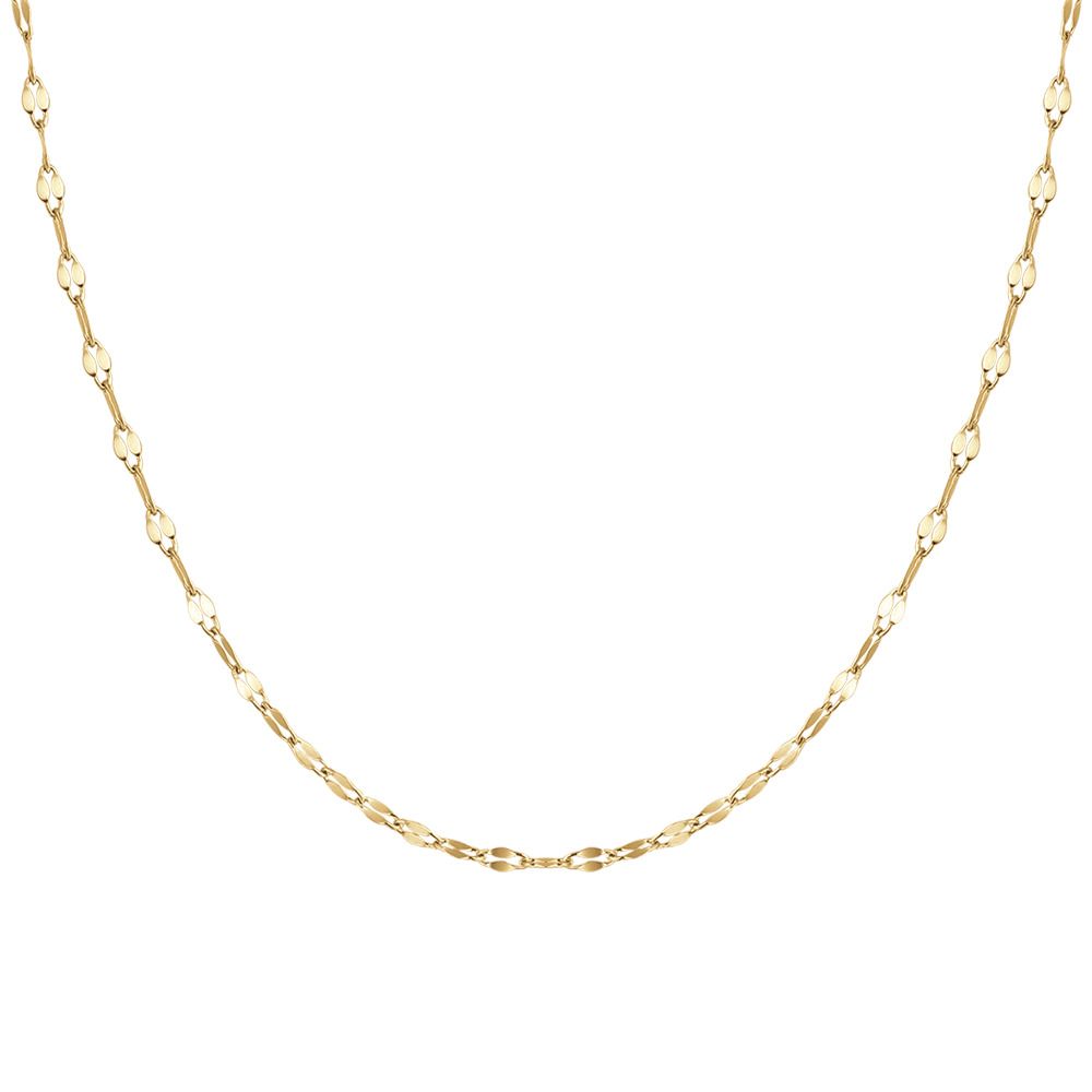 Luca Barra Collana Acciaio Gold 4 mm