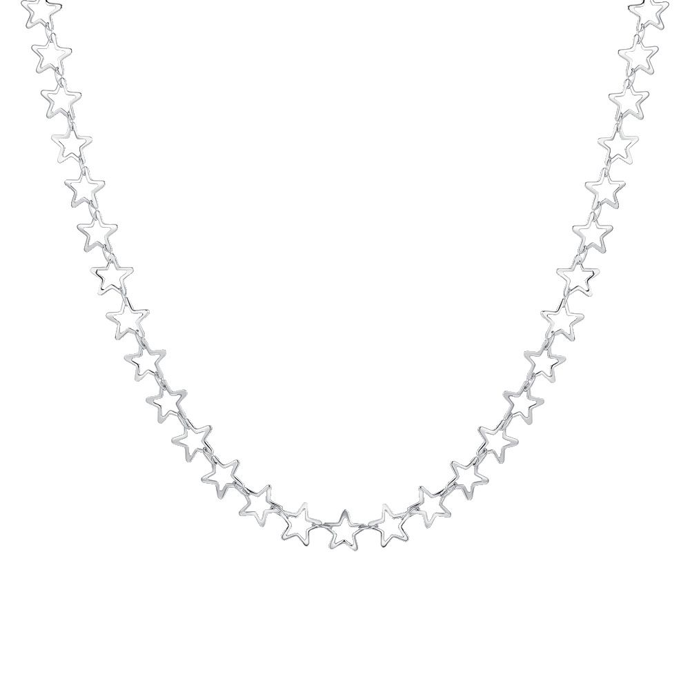 Luca Barra Collana Acciaio Con Stelle