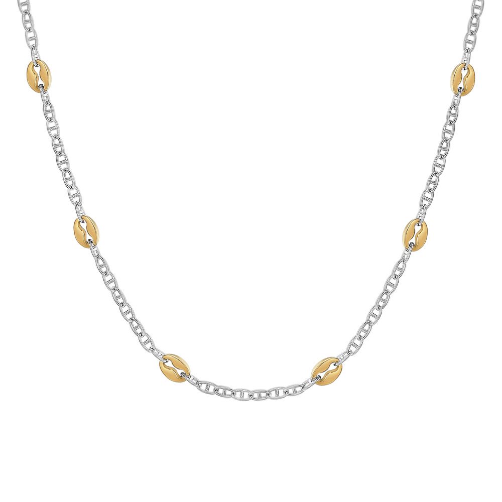 Luca Barra Collana Elementi Gold Acciaio