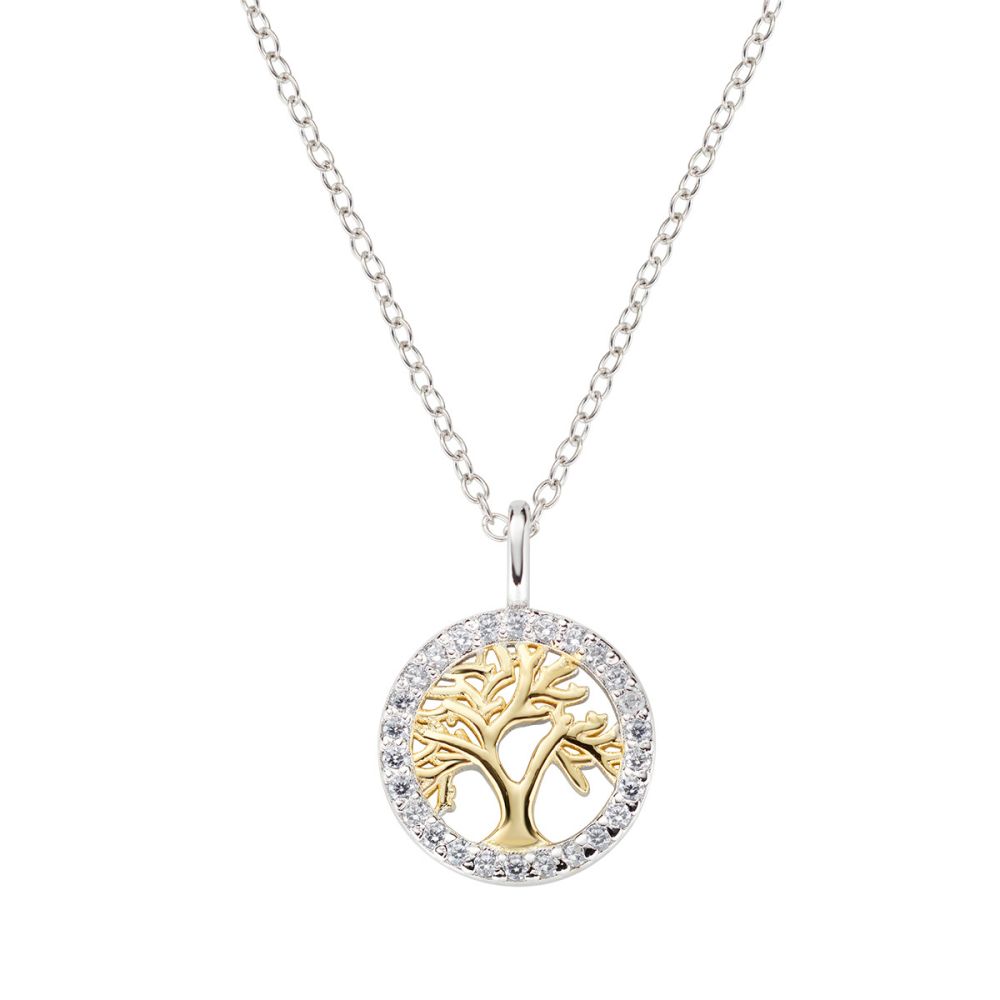 Amen Collana Argento Albero Della Vita Gold