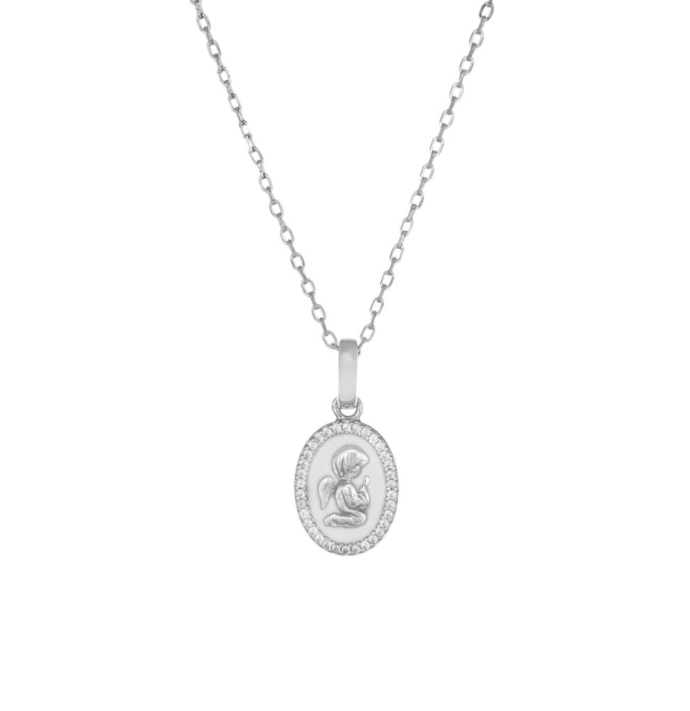 Amen Collana Argento Angelo Custode Silver