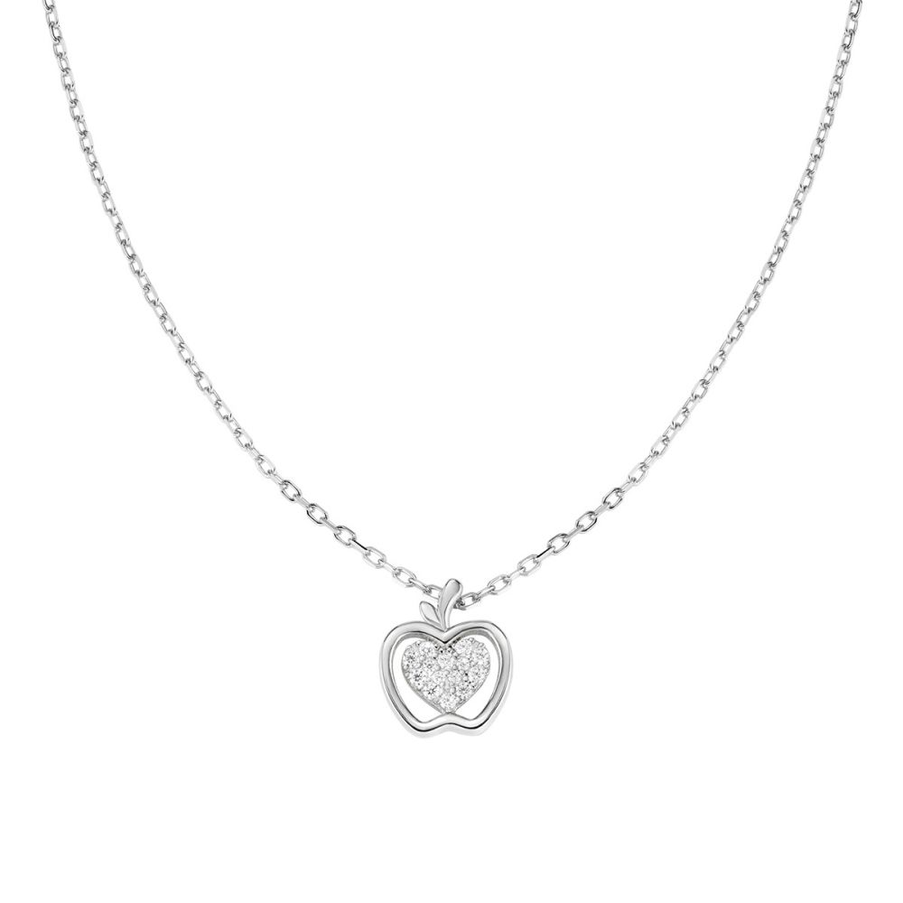Amen Collana Argento Mela con Cuore