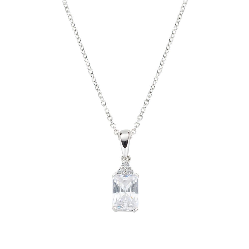 Amen Collana Argento Cristallo Bianco e Zirconi