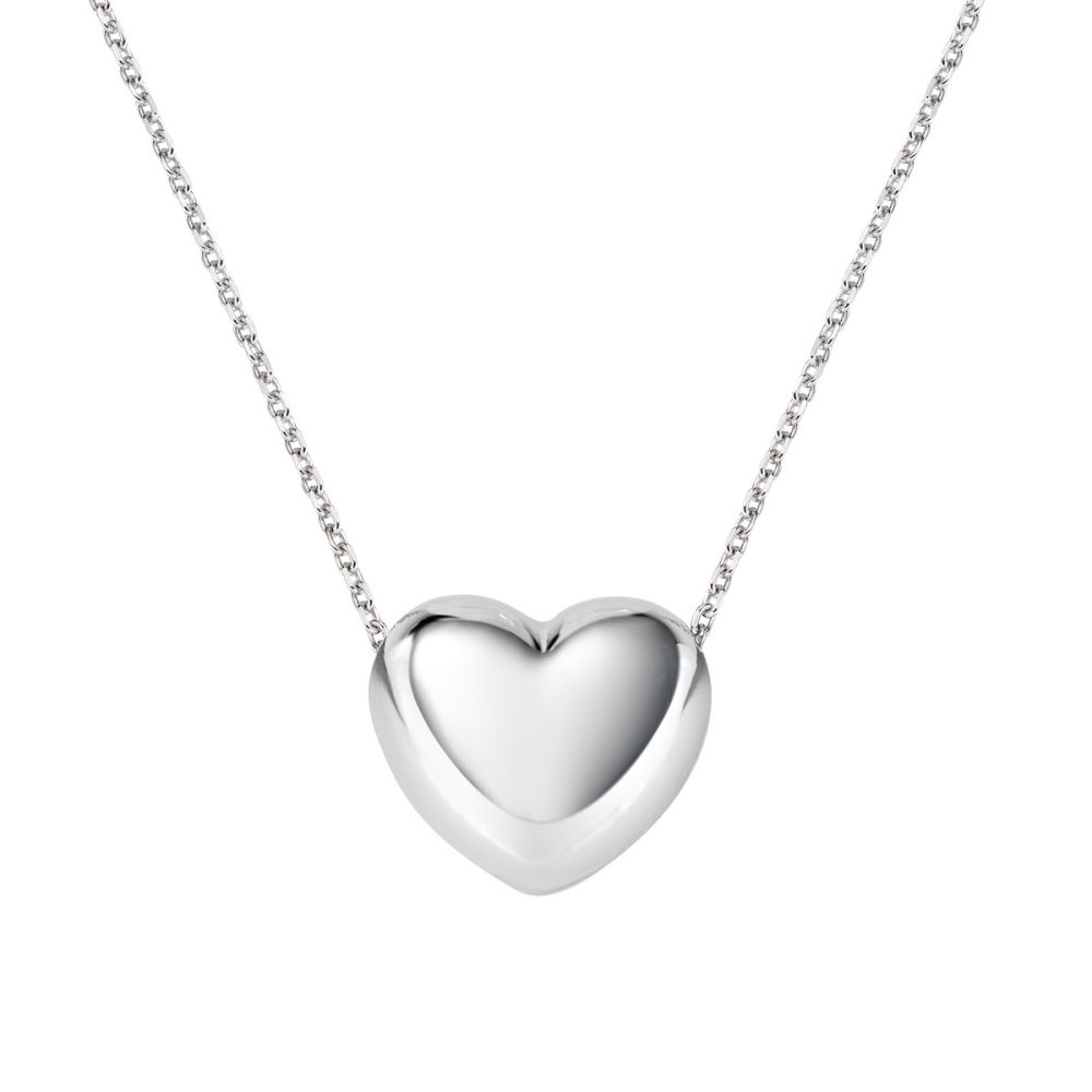 Amen Collana Argento Cuore Bombato Grande