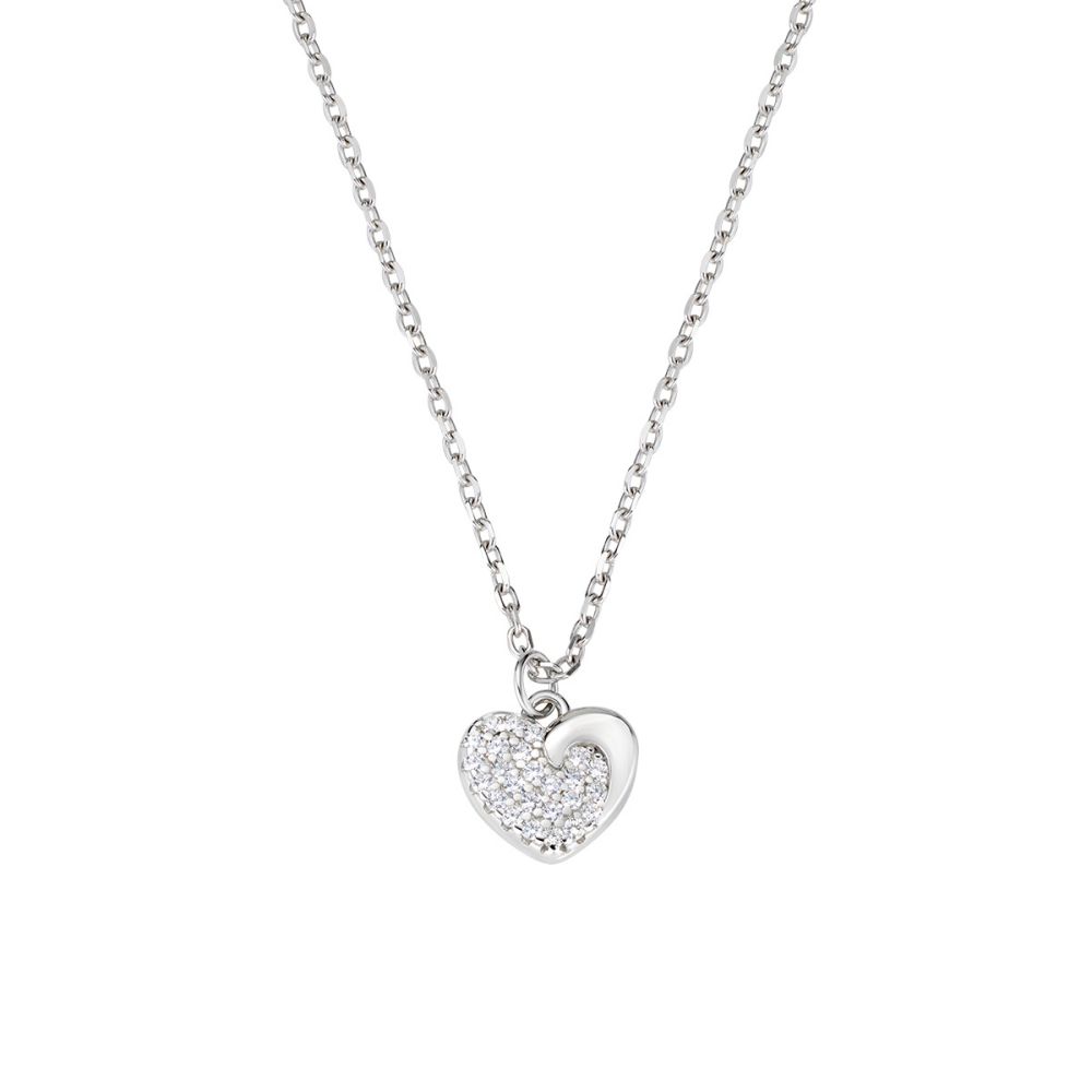 Amen Collana Argento Cuore Zirconato