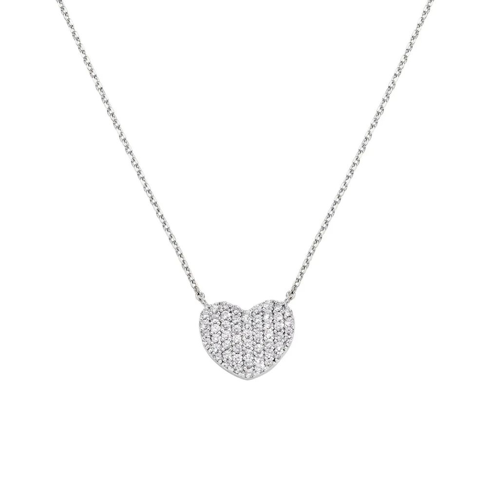 Amen Collana Argento Cuore Zirconato