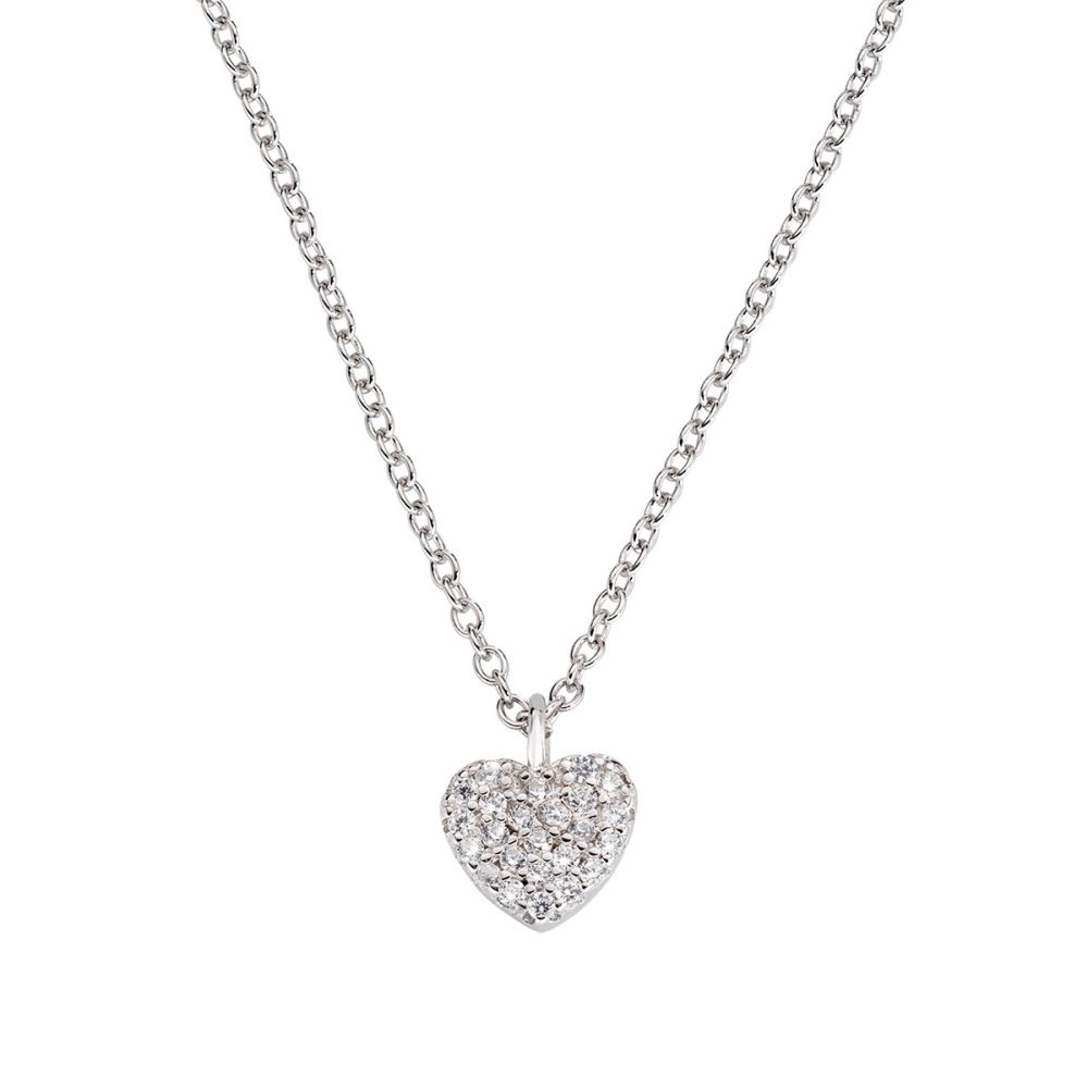 Amen Collana Argento Cuore Zirconato