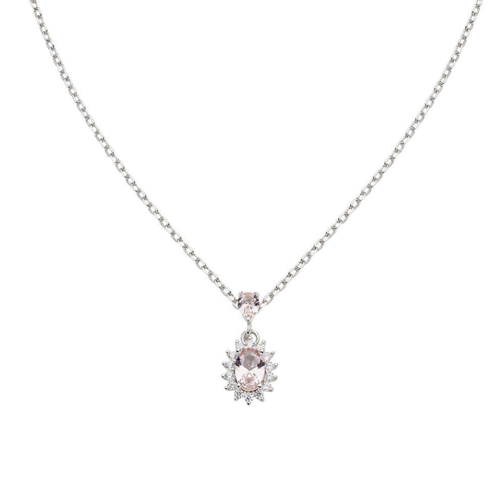 Amen Collana Argento Royal Lady Zircone Morganite