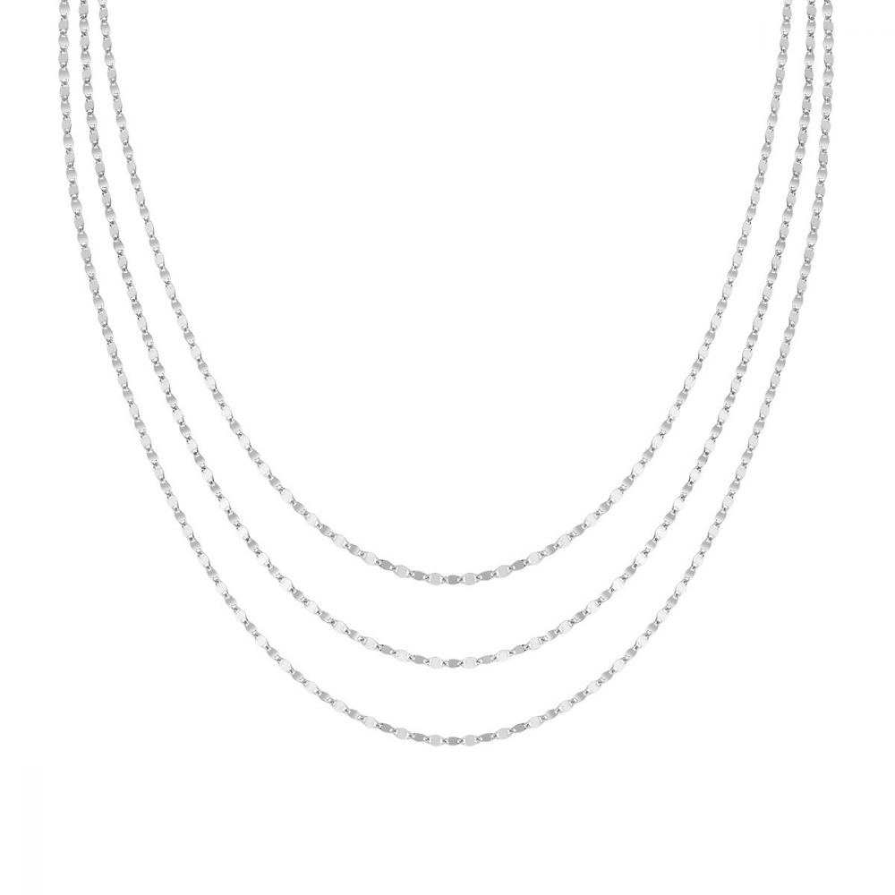 Amen Collana Multifilo Donna Argento Elegance