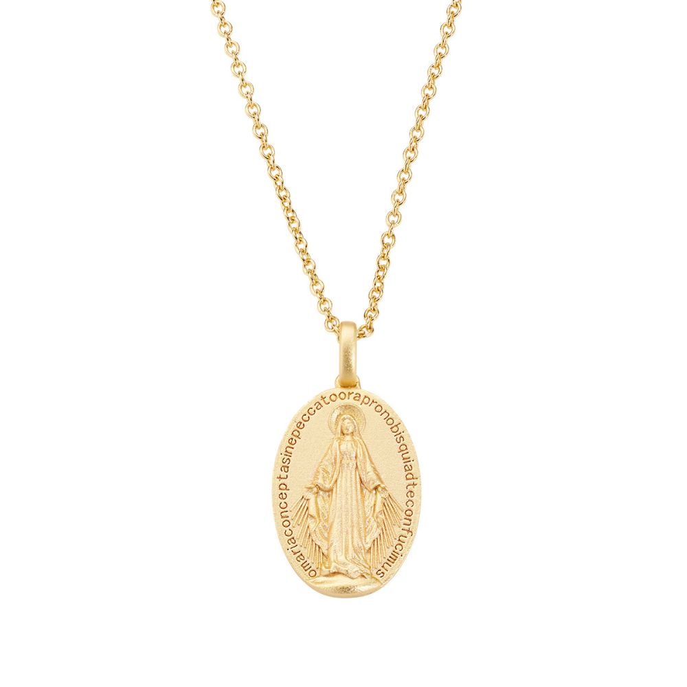Amen Collana Argento Gold Madonna Miracolosa