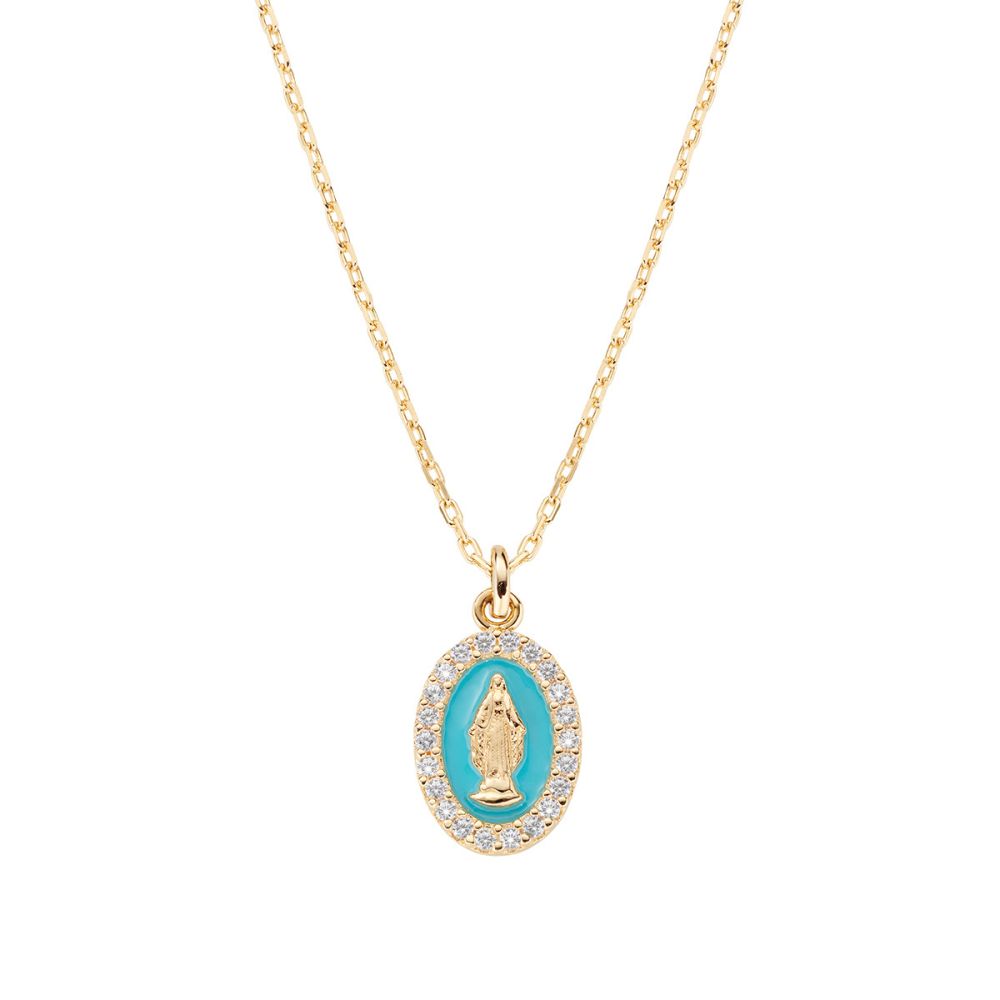 Amen Collana Argento Gold Madonna Miracolosa