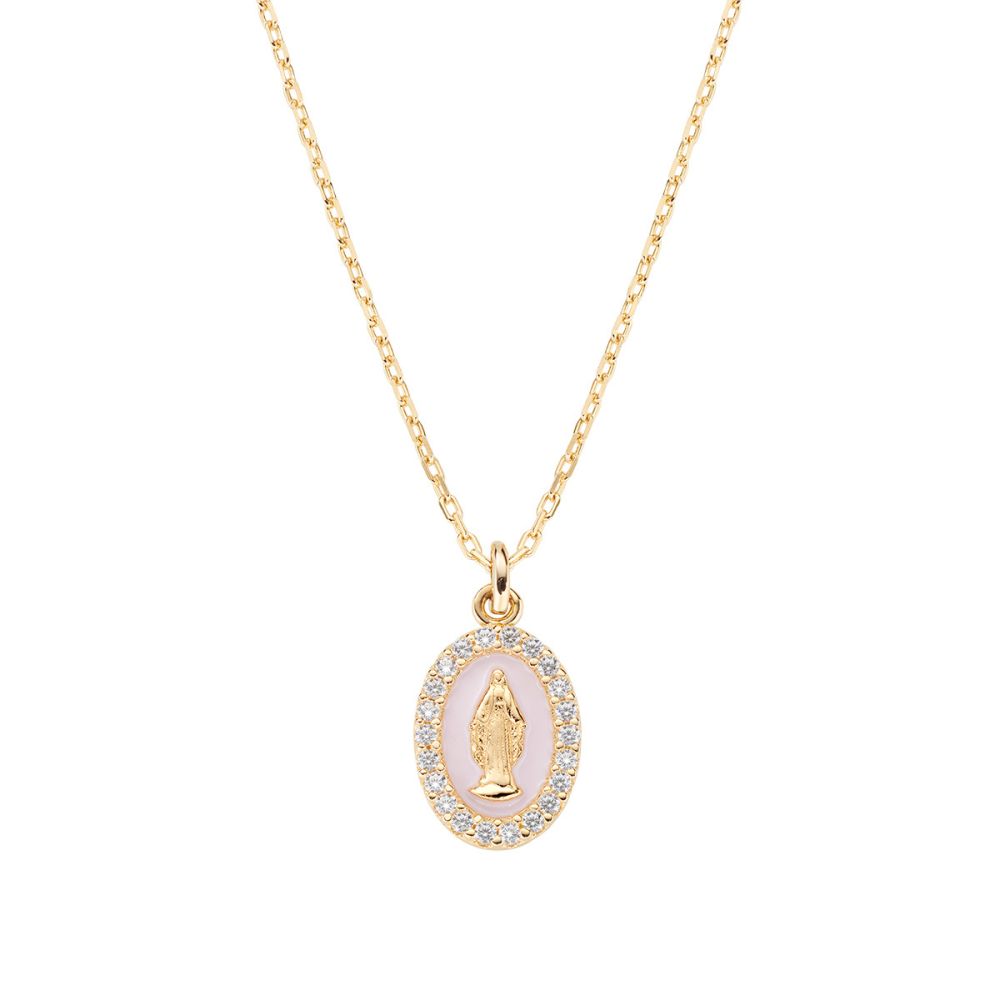 Amen Collana Argento Gold Madonna Miracolosa