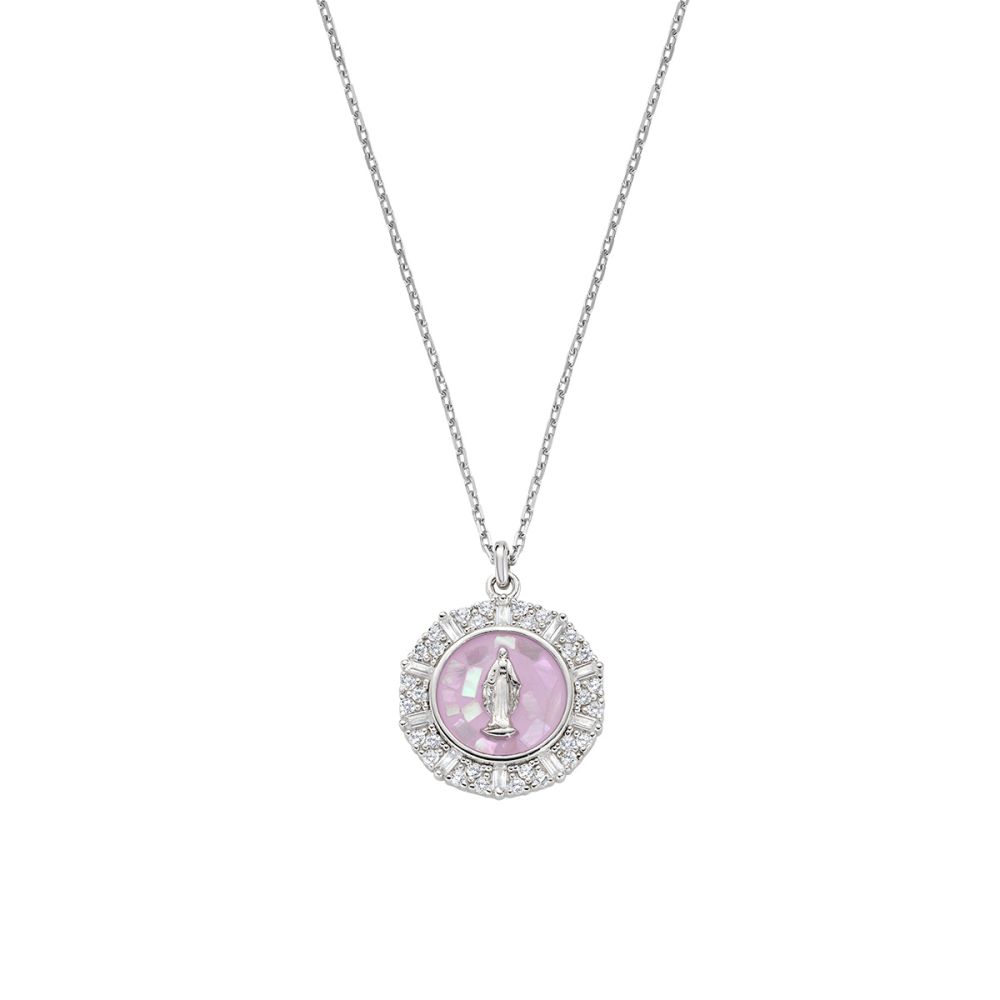 Amen Collana Argento Dolce Miracolosa Rosa