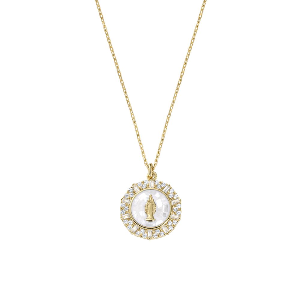 Amen Collana Argento Gold Dolce Miracolosa Bianca