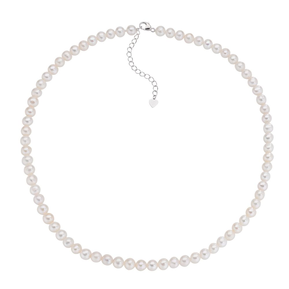 Amen Collana Argento Perle di Fiume 6 mm