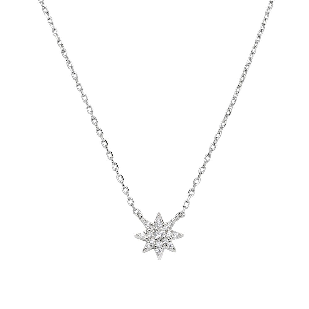 Amen Collana Argento Stella Zirconata