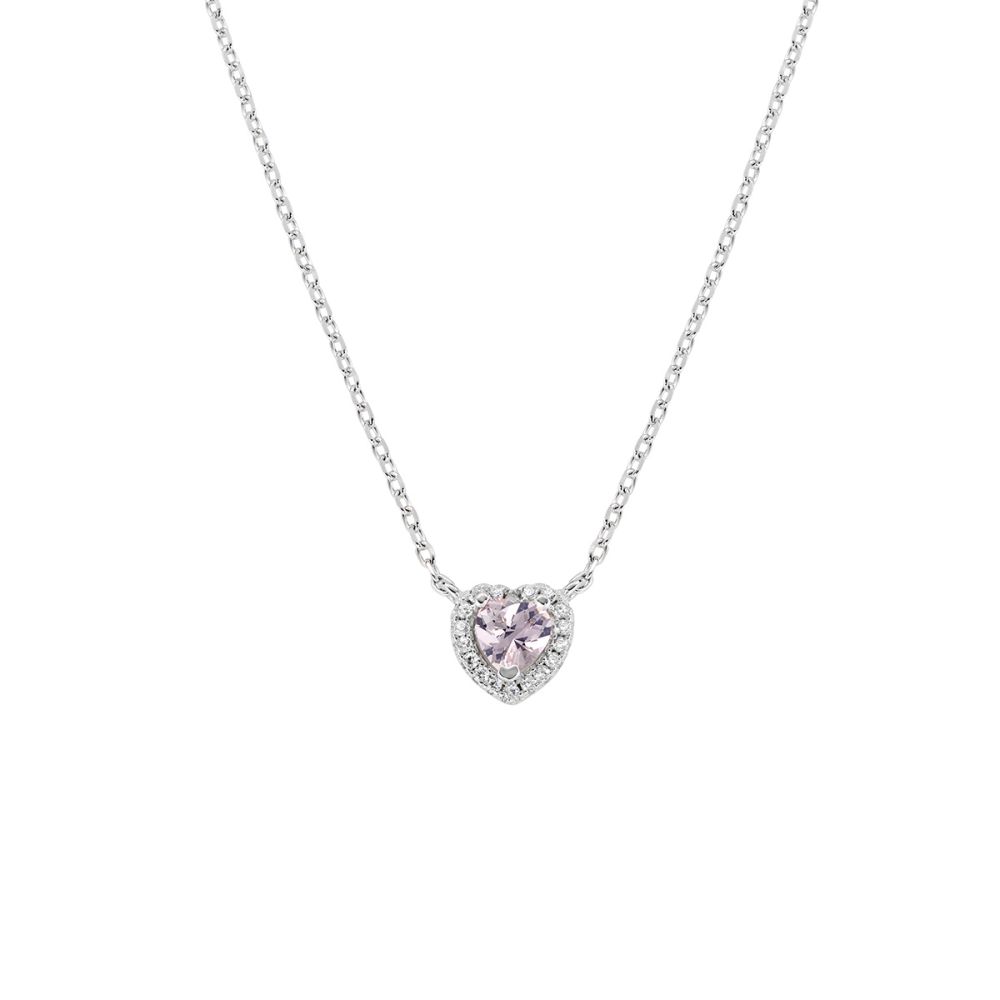 Amen Collana Argento Dolce Cuore Rosa