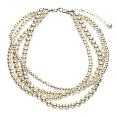 Barbieri Collana Metallo Perle Crema 4-6-8 mm 