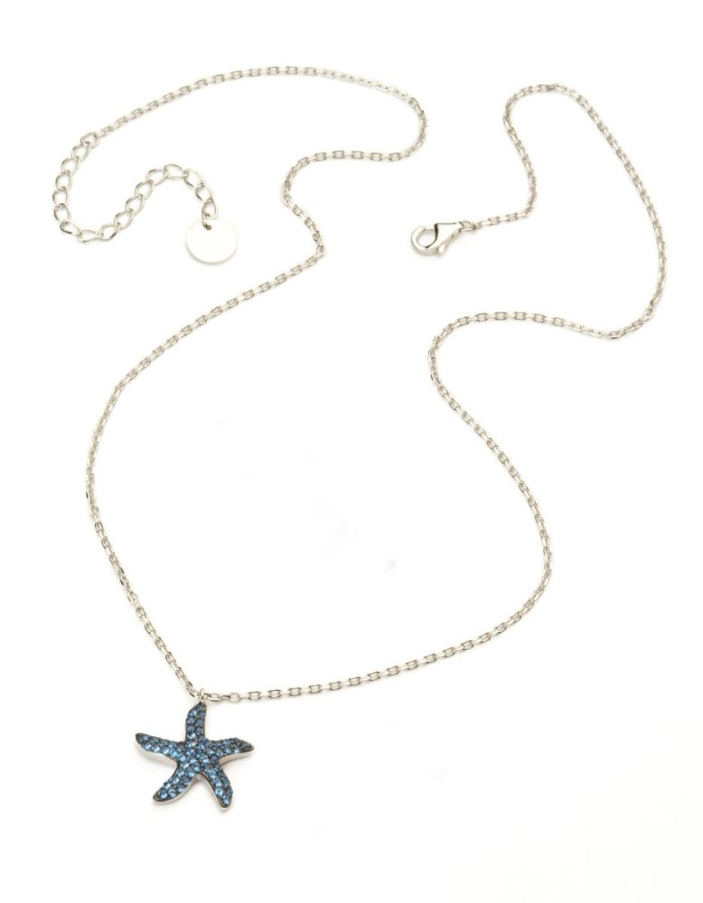 Barbieri Collana Argento Rodiato Stella Marina