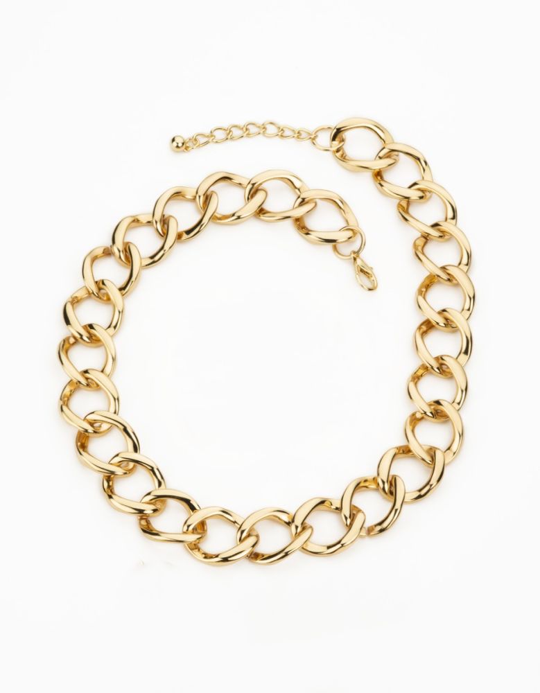 Barbieri Collana Metallo Dorato Maxi Groumette