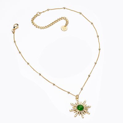 Barbieri Collana Metallo Dorato Sole e Cristalli