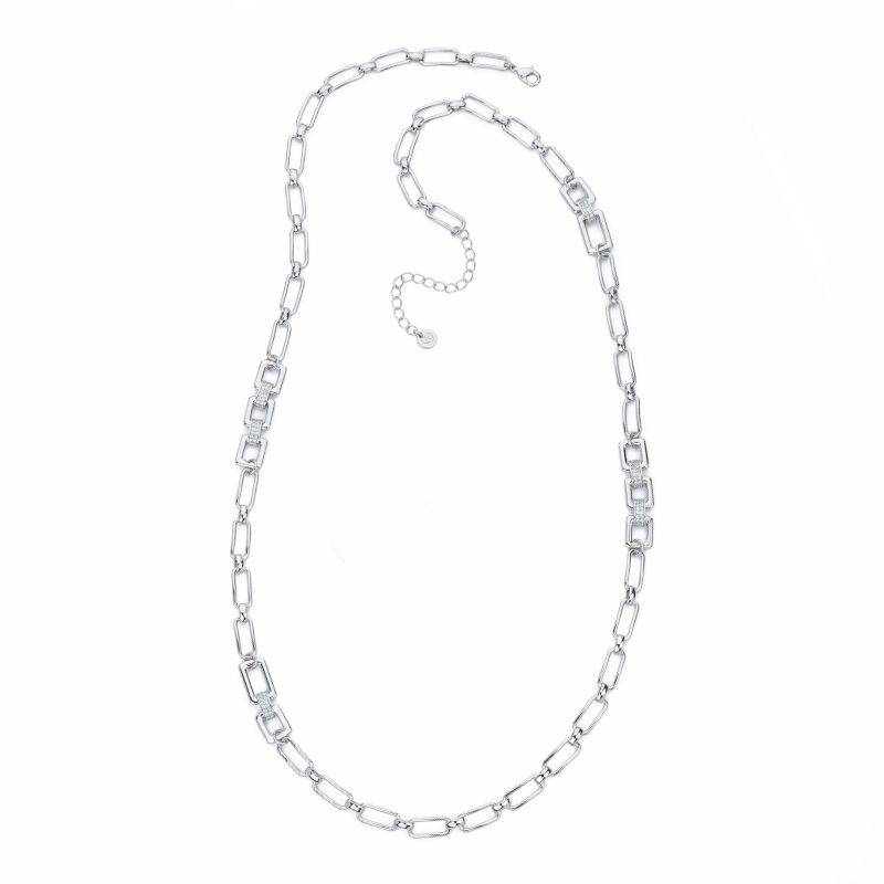 Barbieri Collana Metallo Rodiato Con ZIrconi