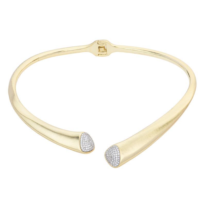 Barbieri Collana a Molla Metallo Gold e Zirconi