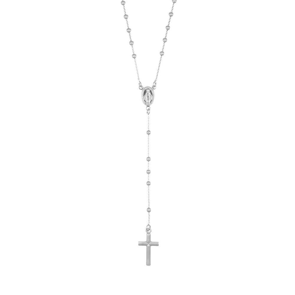 Amen Collana Rosario ad Y Argento Grani 2 mm