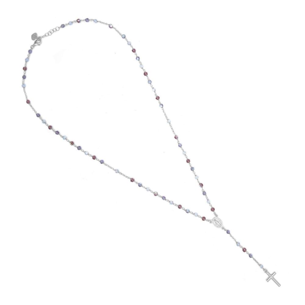  Io & Te Collana Rosario Argento Zirconi Multicolor