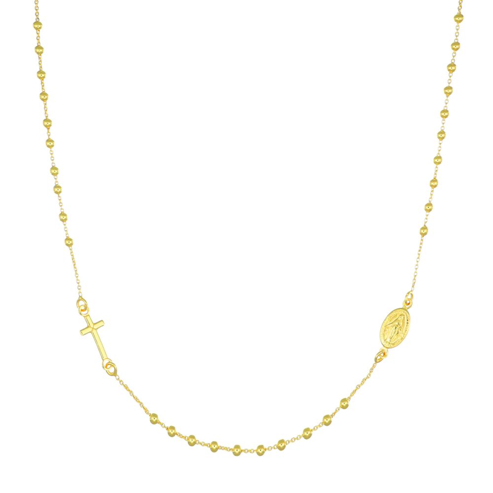 Amen Collana Rosario Argento Gold Grani 2 mm