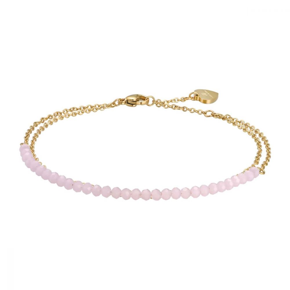 Luca Barra Cavigliera Acciaio Gold Cristalli Rosa