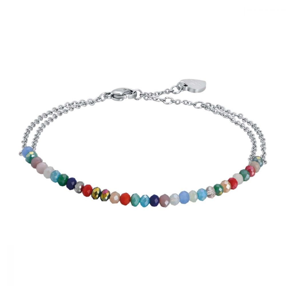 Luca Barra Cavigliera Acciaio Cristalli Multicolor