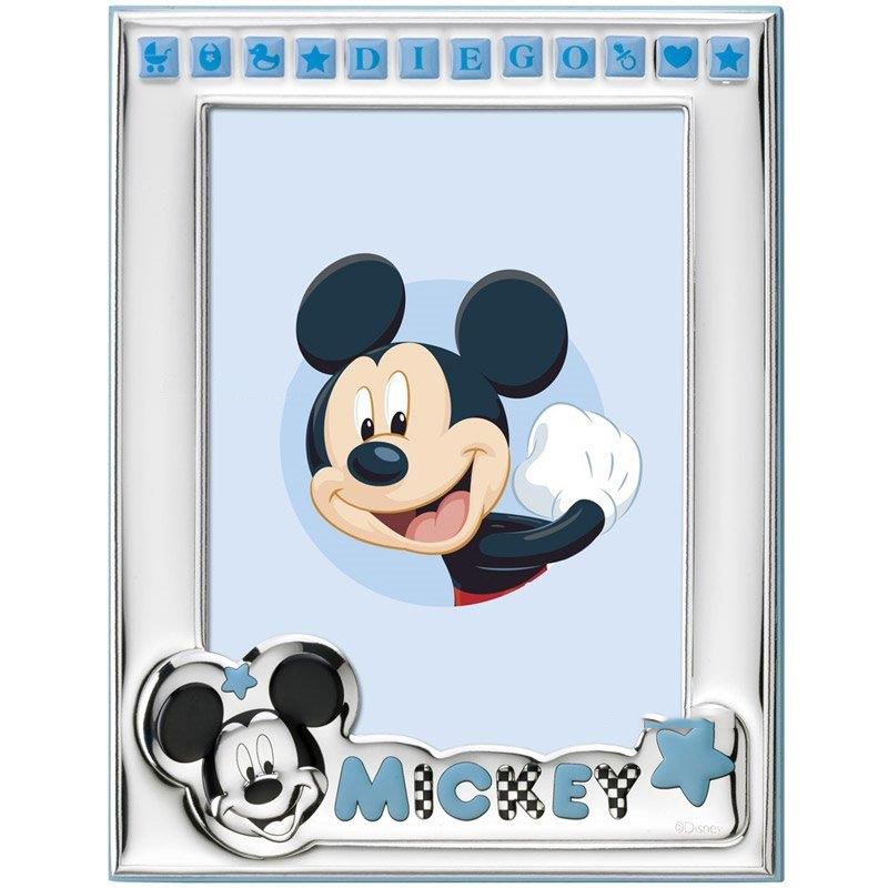 Disney Cornice Topolino Laminato Argento e Legno 13X18