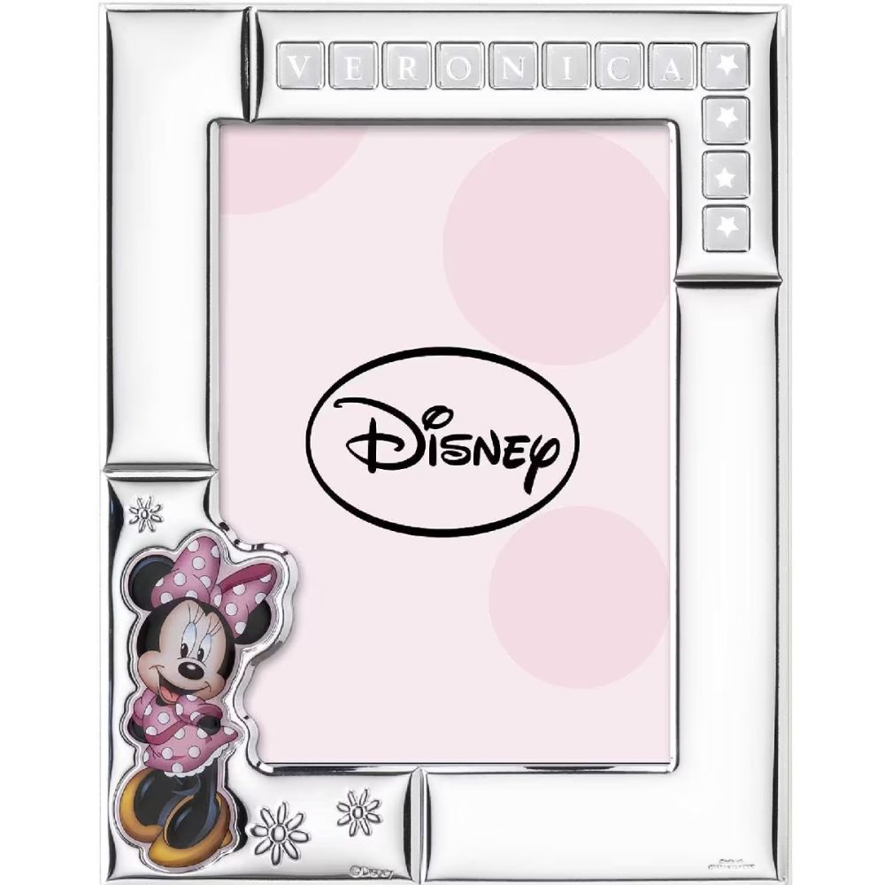 Disney Cornice Topolina Laminato Argento e Legno 13X18