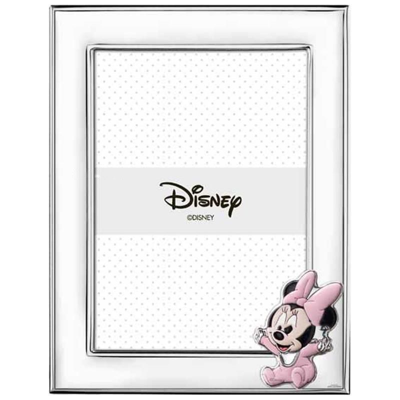 Disney Cornice Minnie Laminato Argento e Legno 09X13