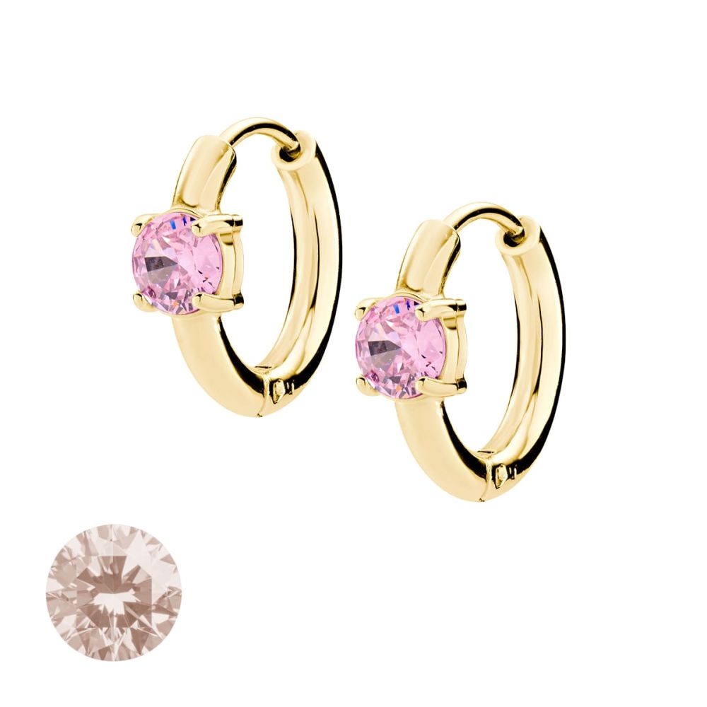 Doodle Orecchini Cerchio 10 mm Acciaio Dorato