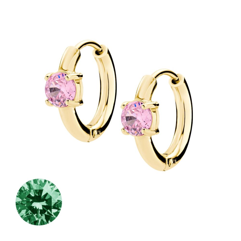 Doodle Orecchini Cerchio 10 mm Acciaio Dorato