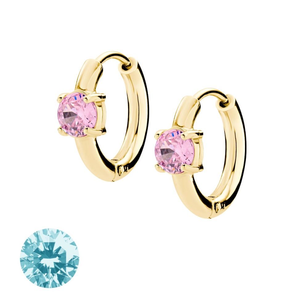 Doodle Orecchini Cerchio 10 mm Acciaio Dorato